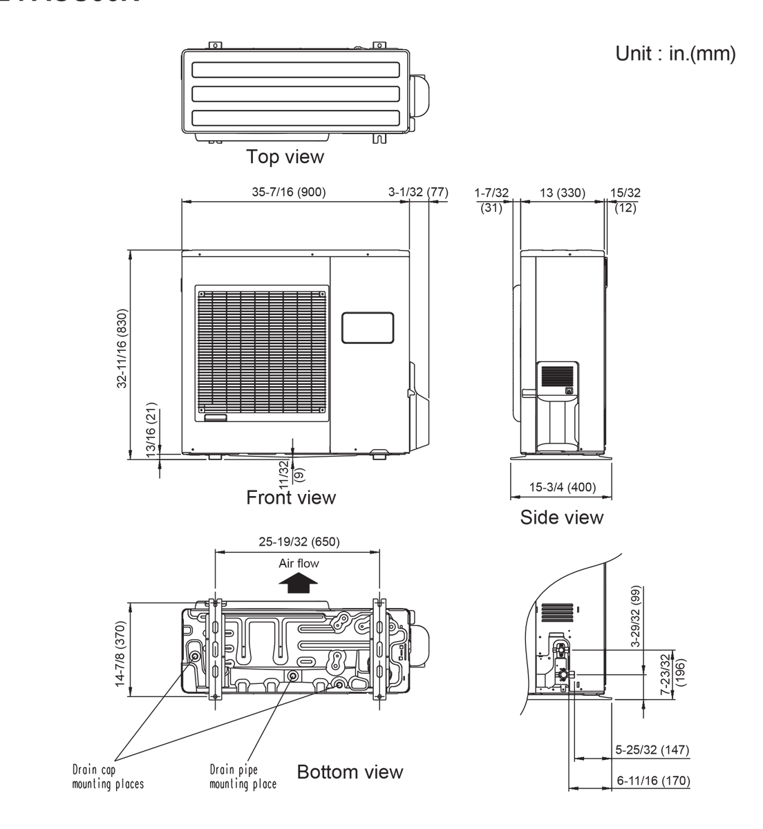 Outdoor Units: Dimensions Outdoor Units: Dimensions