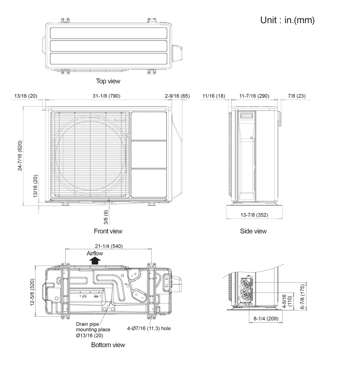 Outdoor Units: Dimensions Outdoor Units: Dimensions